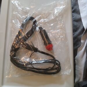 Black and Red Car Charger Cable